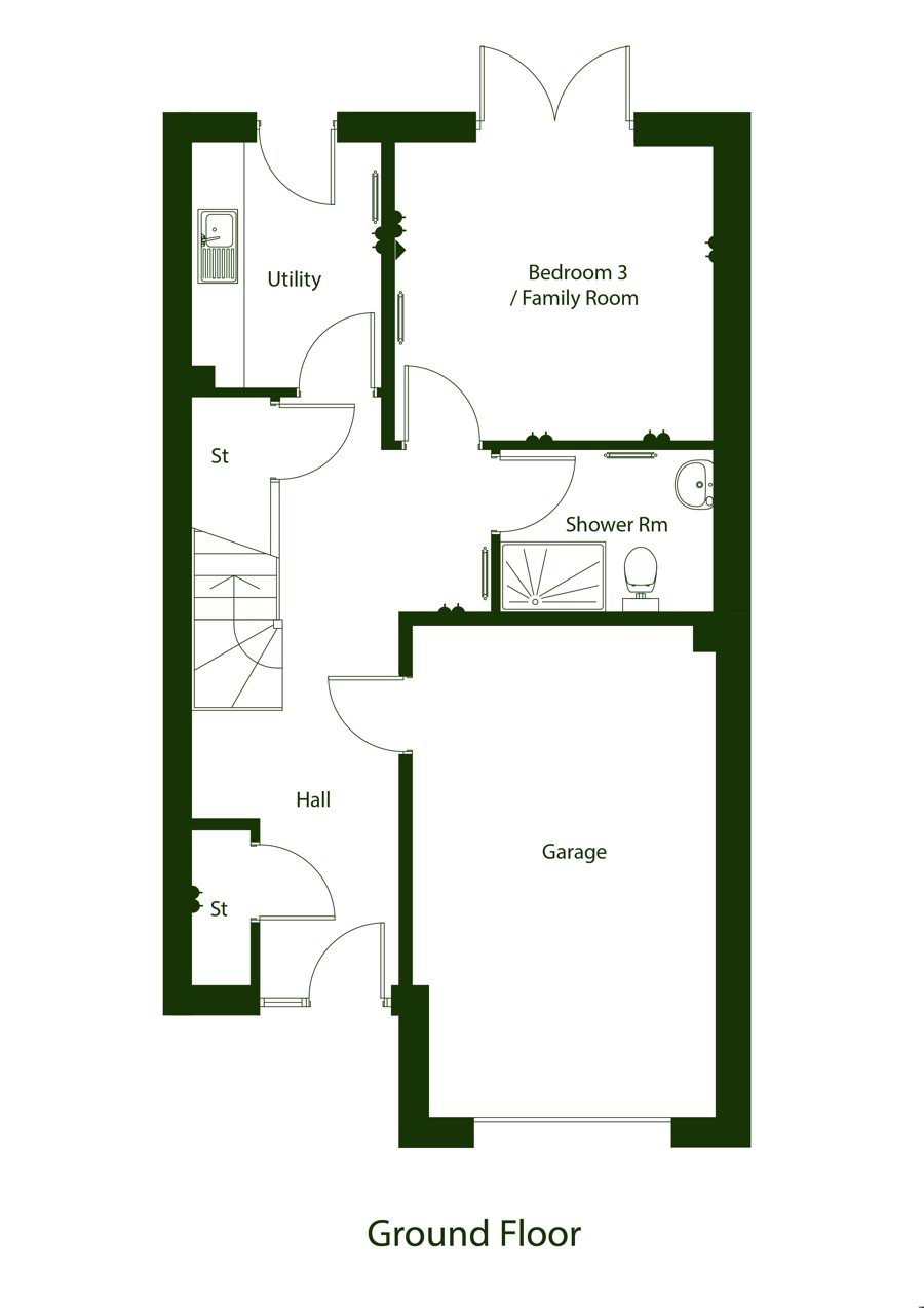 Thistle Mews House  - flooring included* Floor Plan