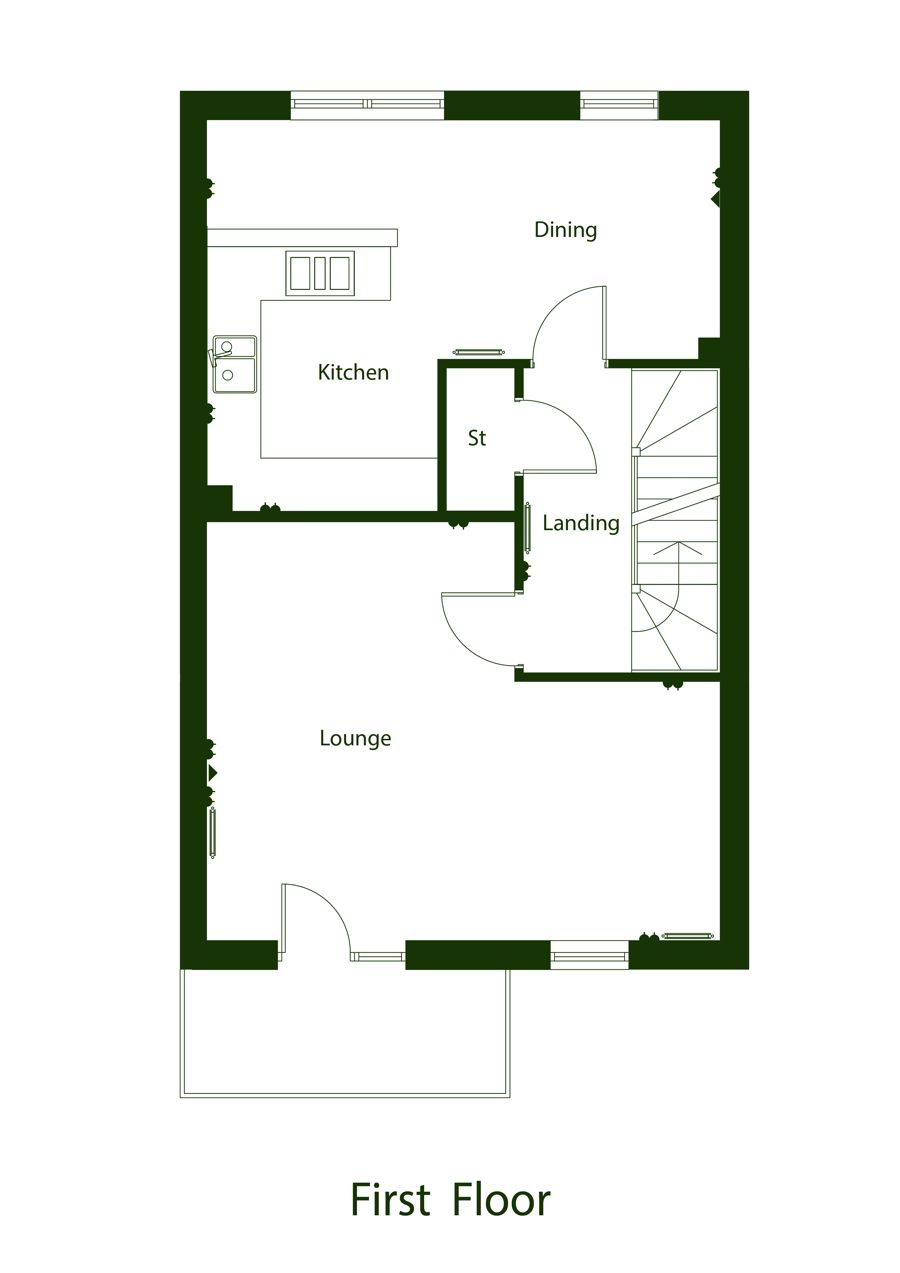 Heather Mews House - flooring included* Floor Plan