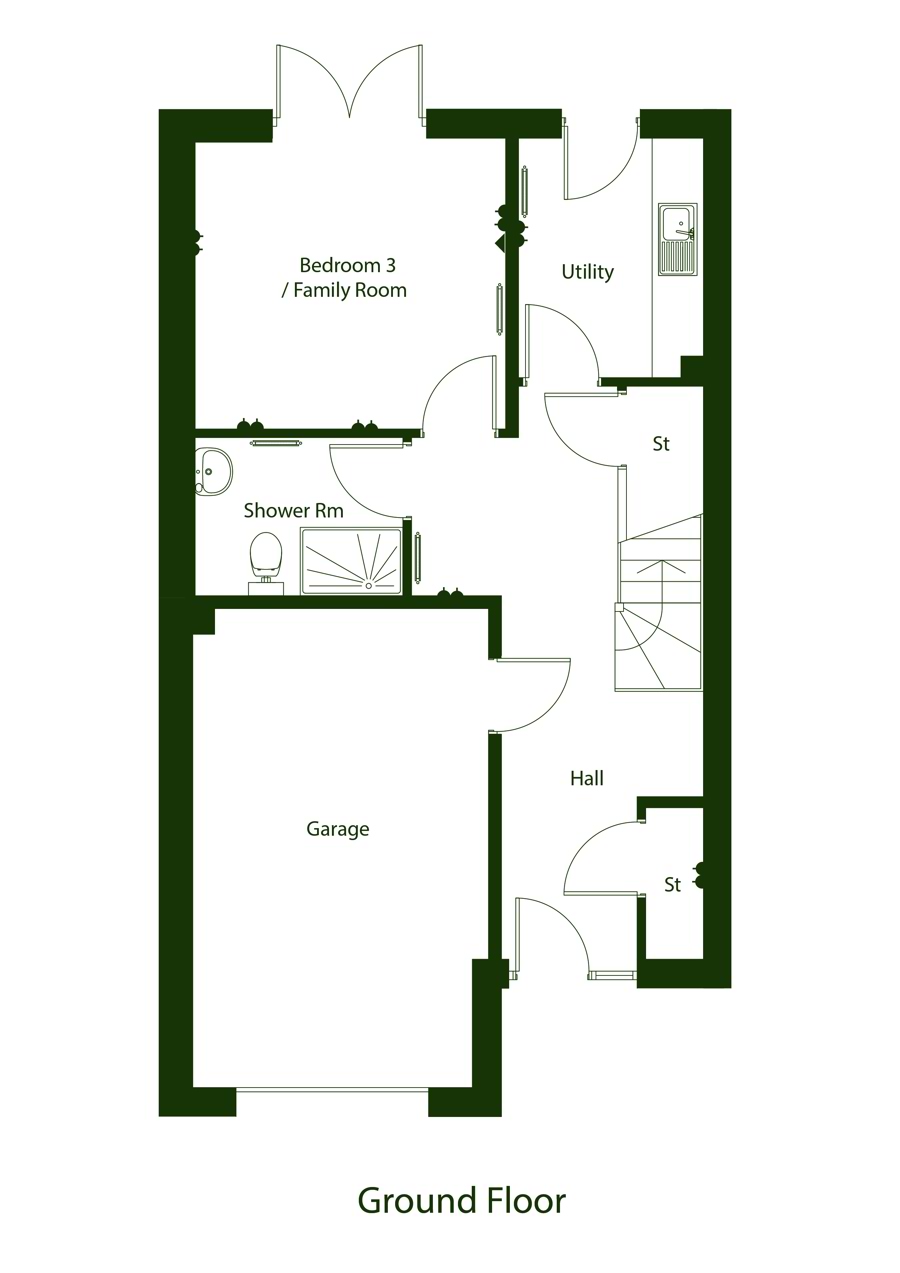 Heather Mews House - flooring included* Floor Plan